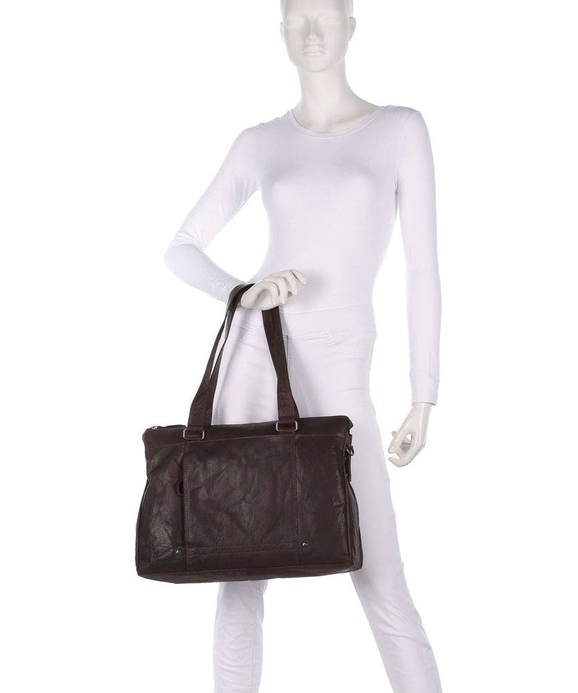 Spikes & Sparrow Bronco Maureen Briefcase dark brown