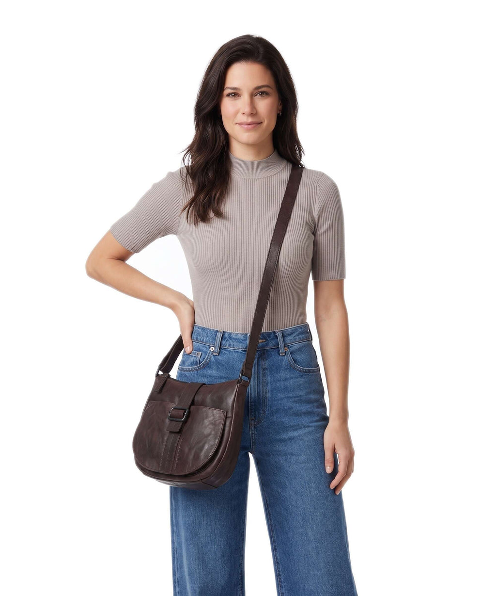 Spikes & Sparrow Bronco Donnella Crossbody bag dark brown