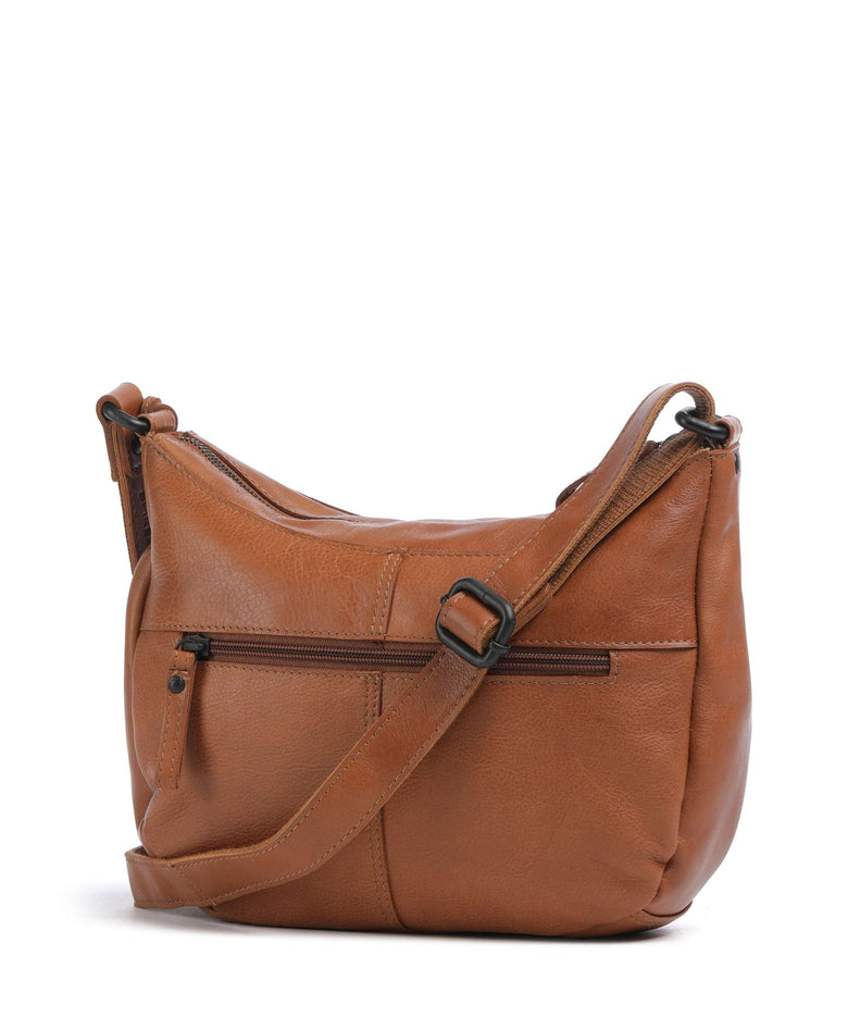 Spikes & Sparrow Suede Mix Lorain Crossbody bag brandy