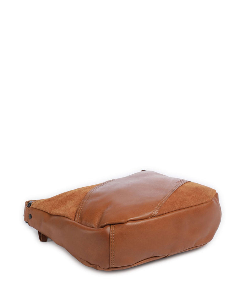 Spikes & Sparrow Suede Mix Lorain Crossbody bag brandy