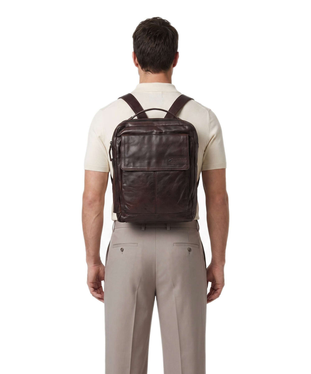 Spikes & Sparrow Apache Fred Laptop backpack dark brown