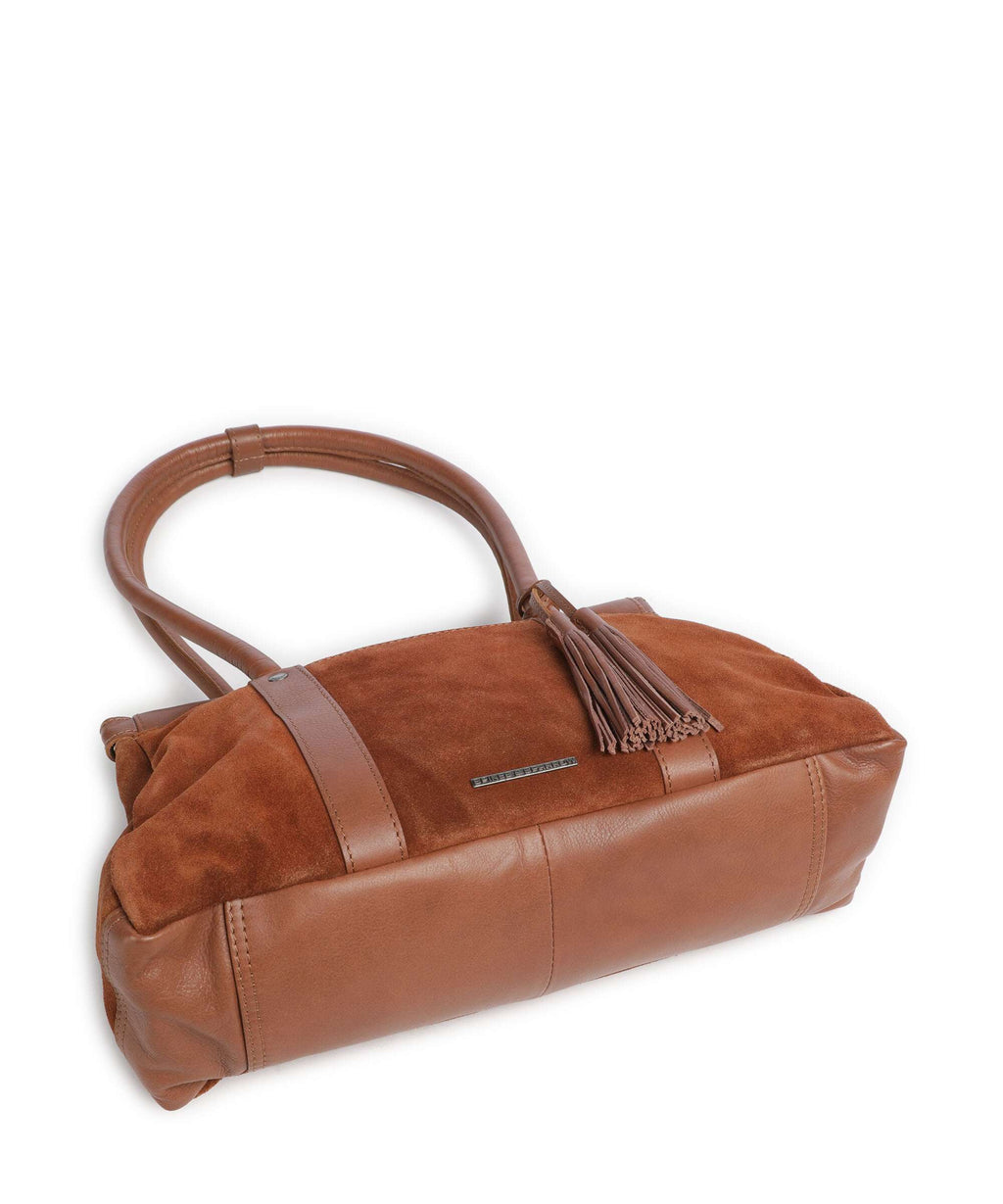 Spikes & Sparrow Suede Mix Milania Shoulder bag mocca