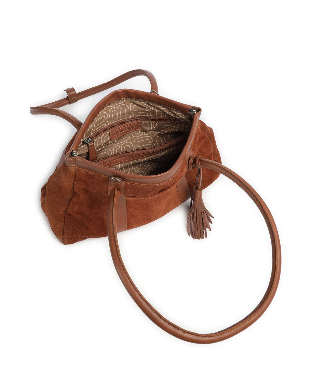 Spikes & Sparrow Suede Mix Milania Shoulder bag mocca
