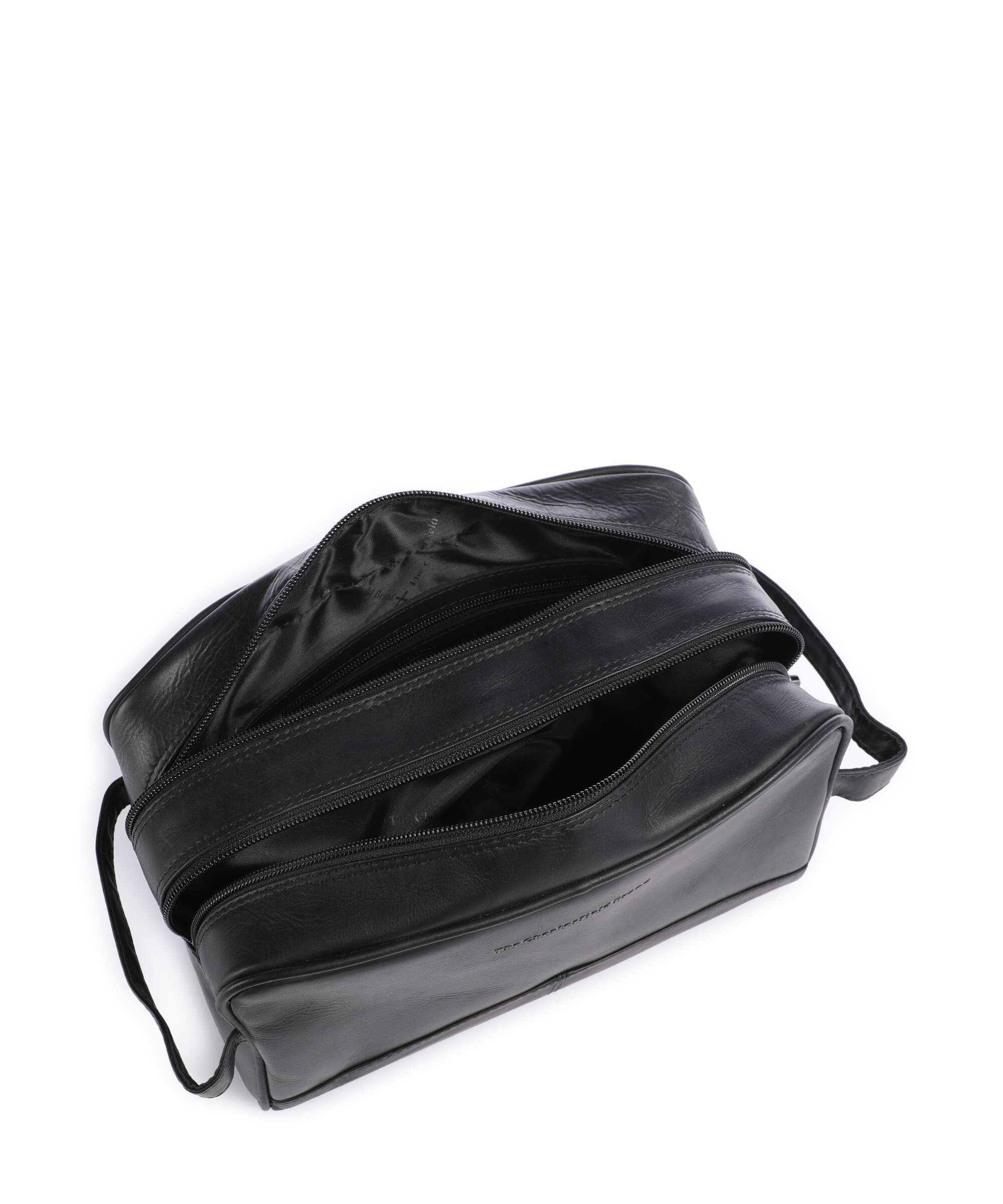 The Chesterfield Brand Cow Wax Pull Up Stacey Toiletry bag black