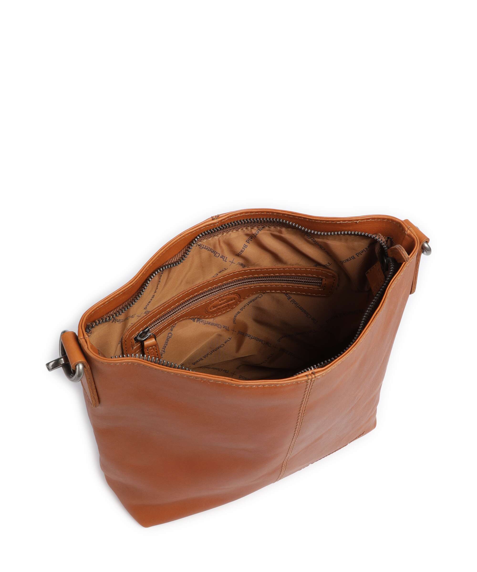 The Chesterfield Brand Cow Wax Pull Up Jen Hobo bag cognac
