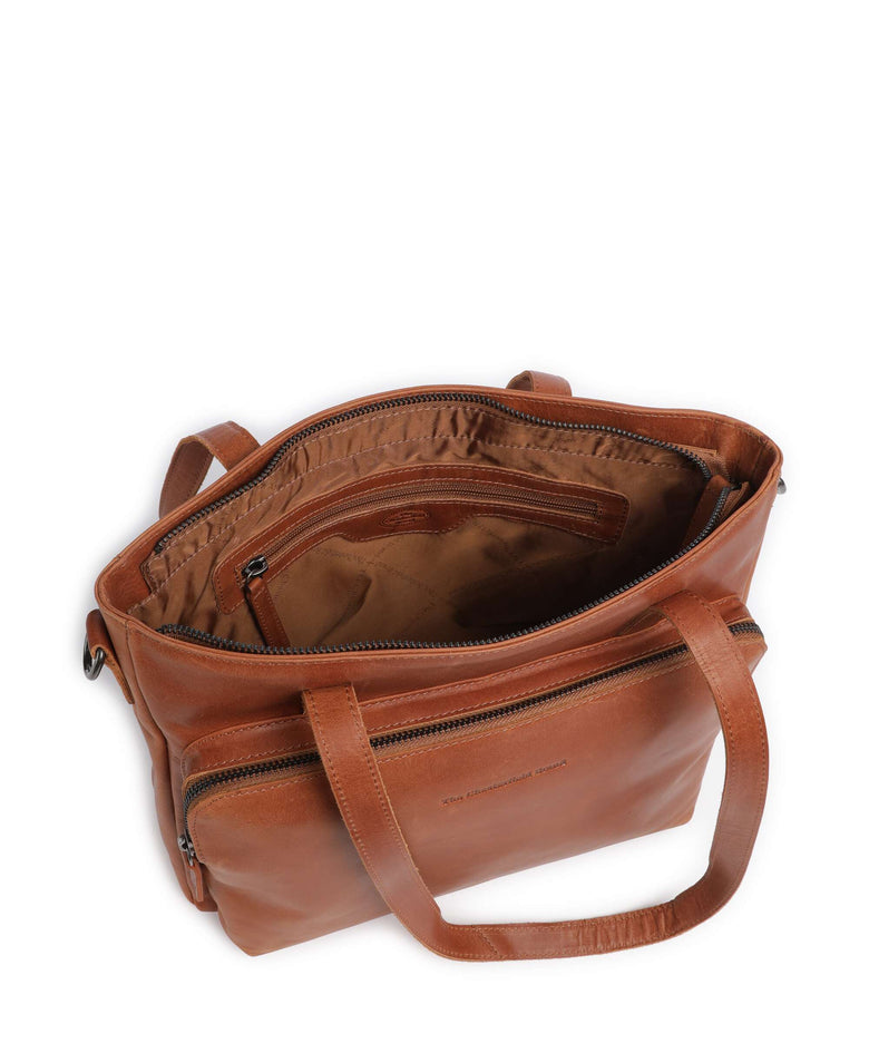 The Chesterfield Brand Cow Wax Pull Up Alicante Tote bag cognac