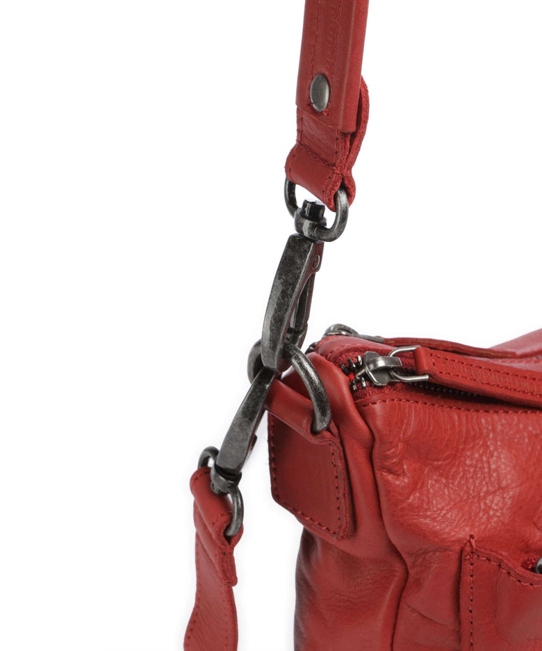 The Chesterfield Brand Washed Waxed Cow Caroline Shoulder bag red