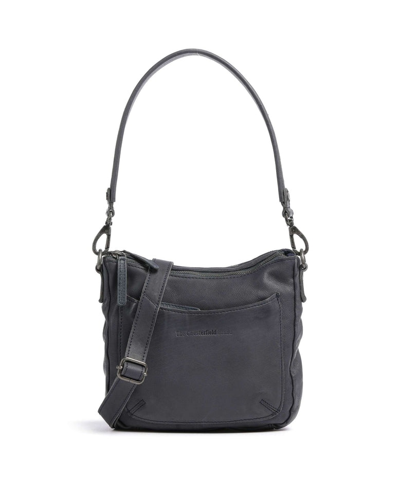 The Chesterfield Brand Washed Waxed Cow Caroline Shoulder bag blue