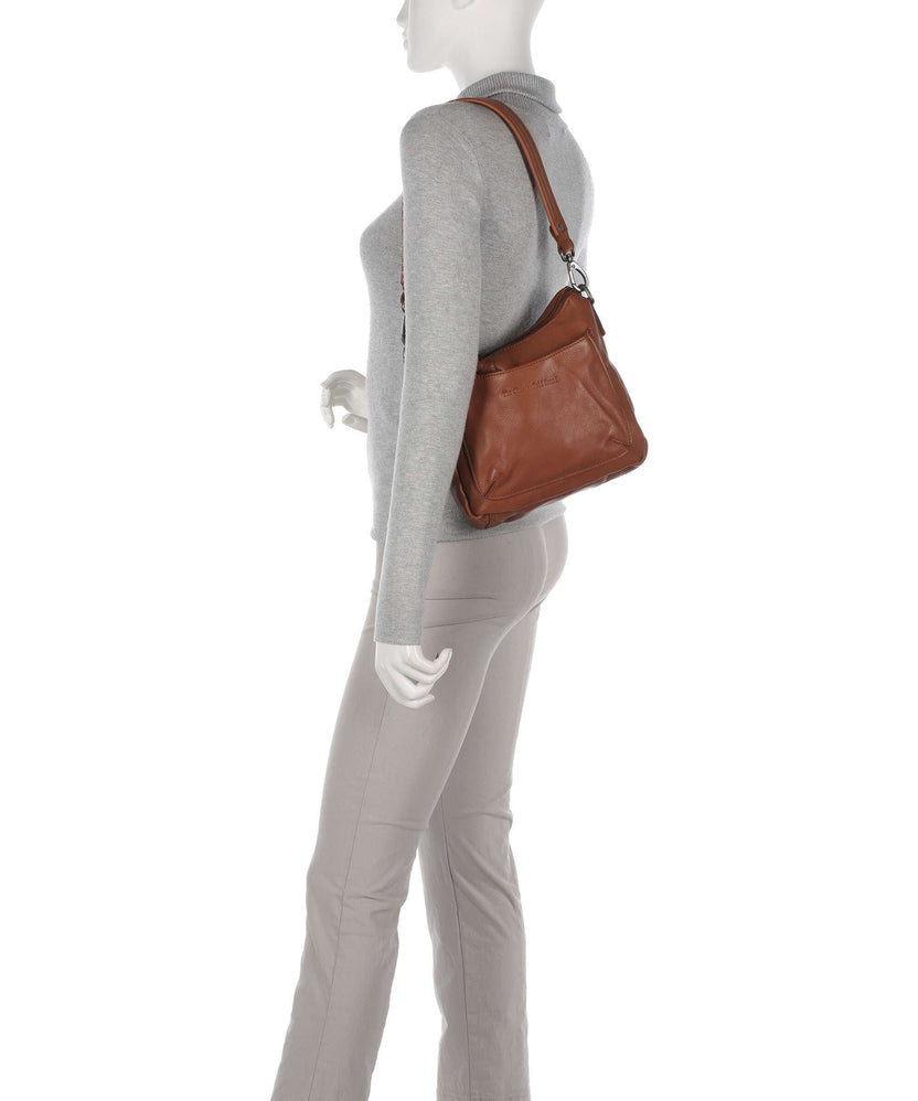 The Chesterfield Brand Washed Waxed Cow Caroline Shoulder bag cognac