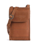 The Chesterfield Brand Cow Wax Pull Up Nebra Bolso para telemóvel cognac