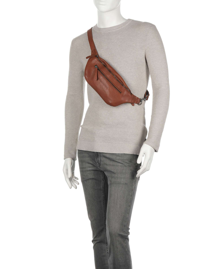 The Chesterfield Brand Washed Waxed Cow Severo Fanny pack cognac
