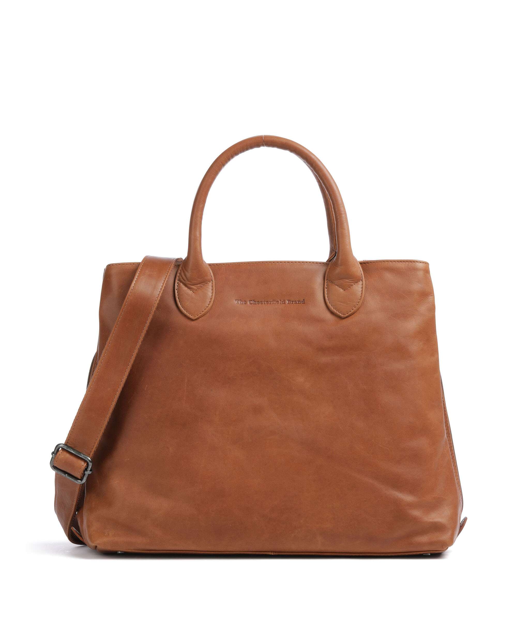 The Chesterfield Brand Wax Pull Up Cow Passau Handbag cognac