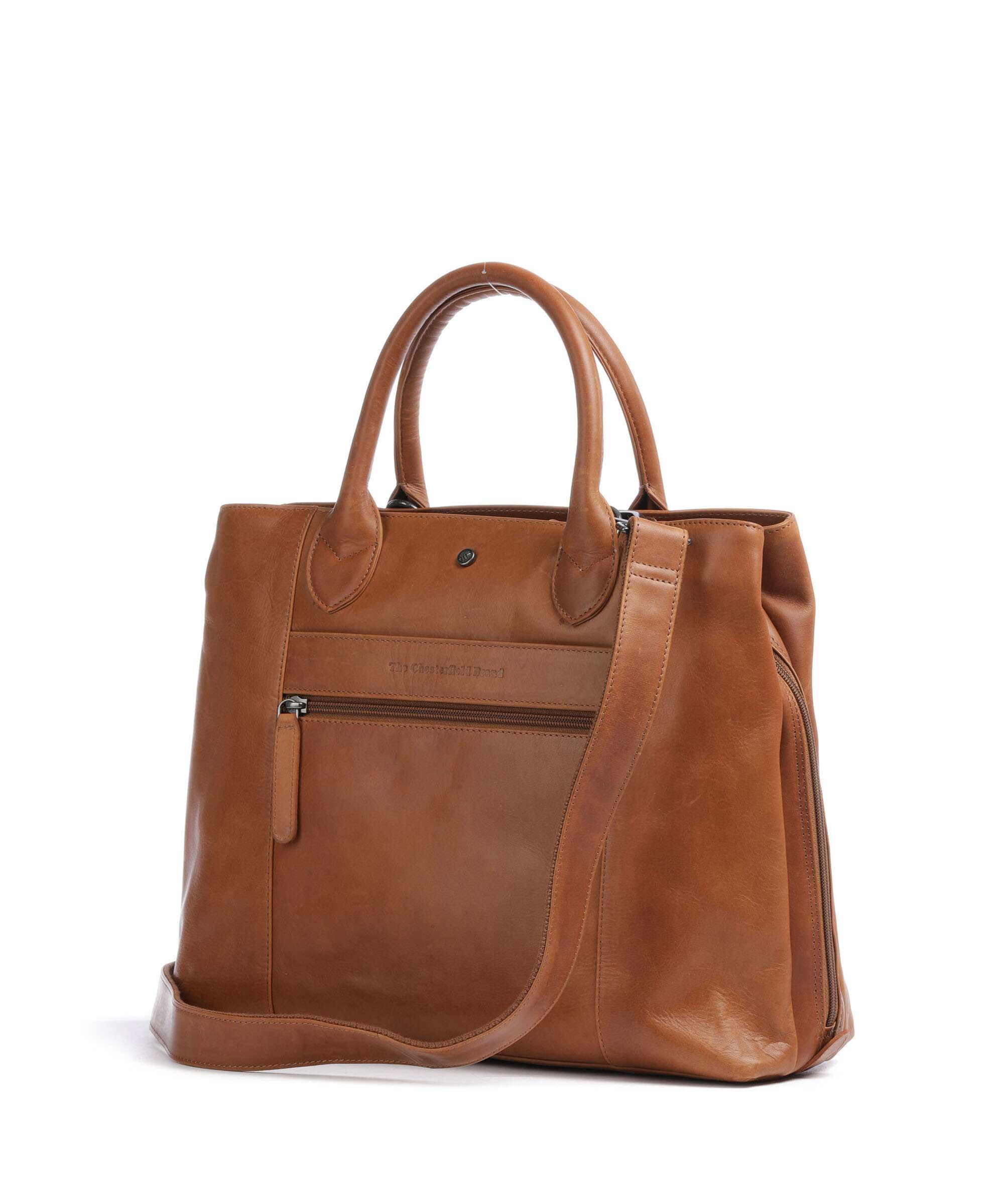 The Chesterfield Brand Wax Pull Up Cow Passau Handbag cognac