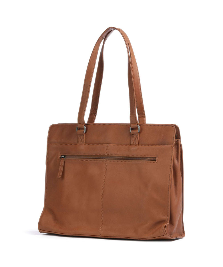 The Chesterfield Brand Cow Wax Pull Up Fidenza Tote bag cognac