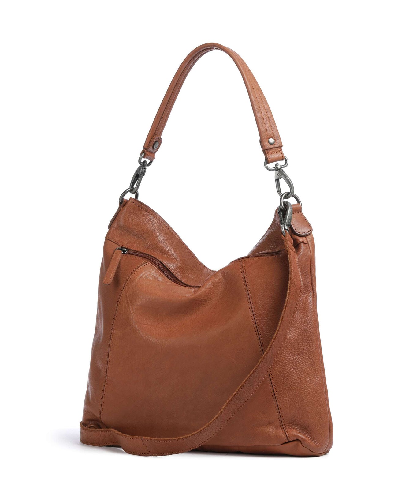 The Chesterfield Brand Washed Waxed Cow Sintra Hobo bag cognac