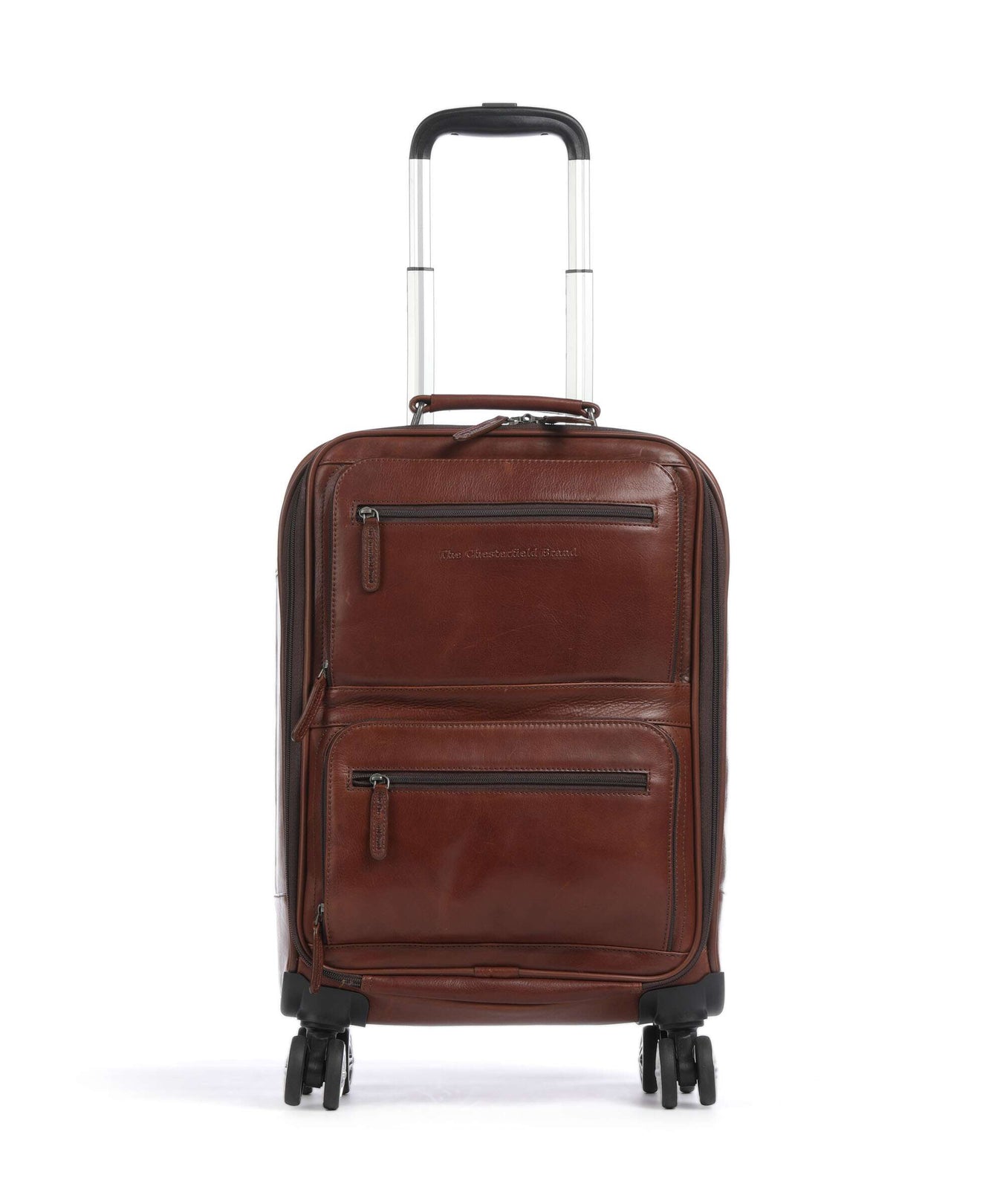 The Chesterfield Brand Cow Wax Pull Up San Marino Spinner (4 wheels) cognac