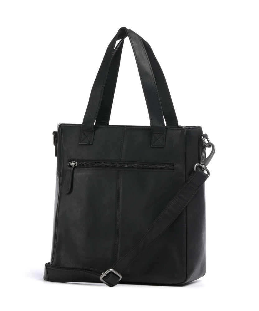 The Chesterfield Brand Cow Wax Pull Up Lingfield Handbag black