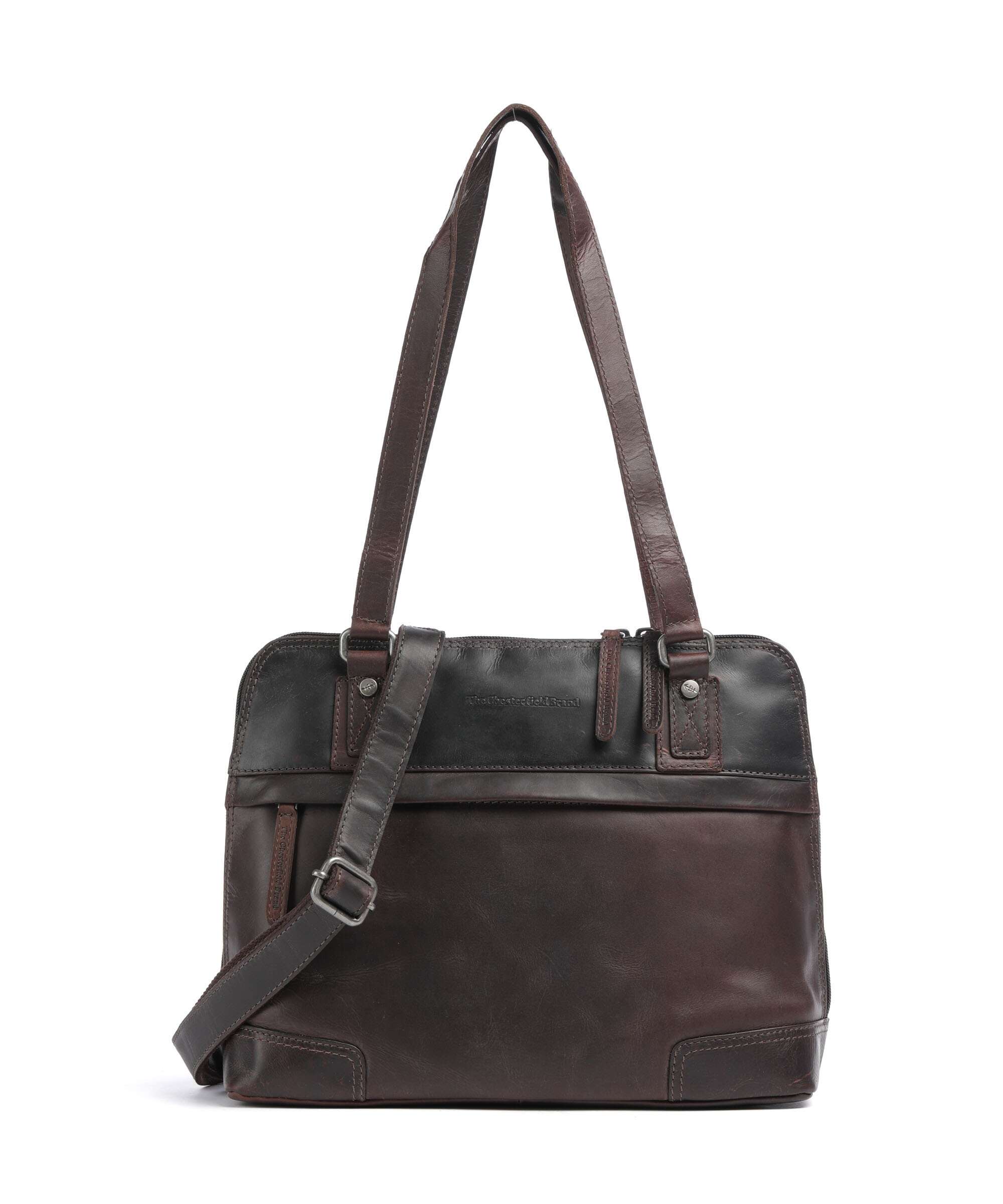 The Chesterfield Brand Cow Wax Pull Up Belgrado Shoulder bag brown