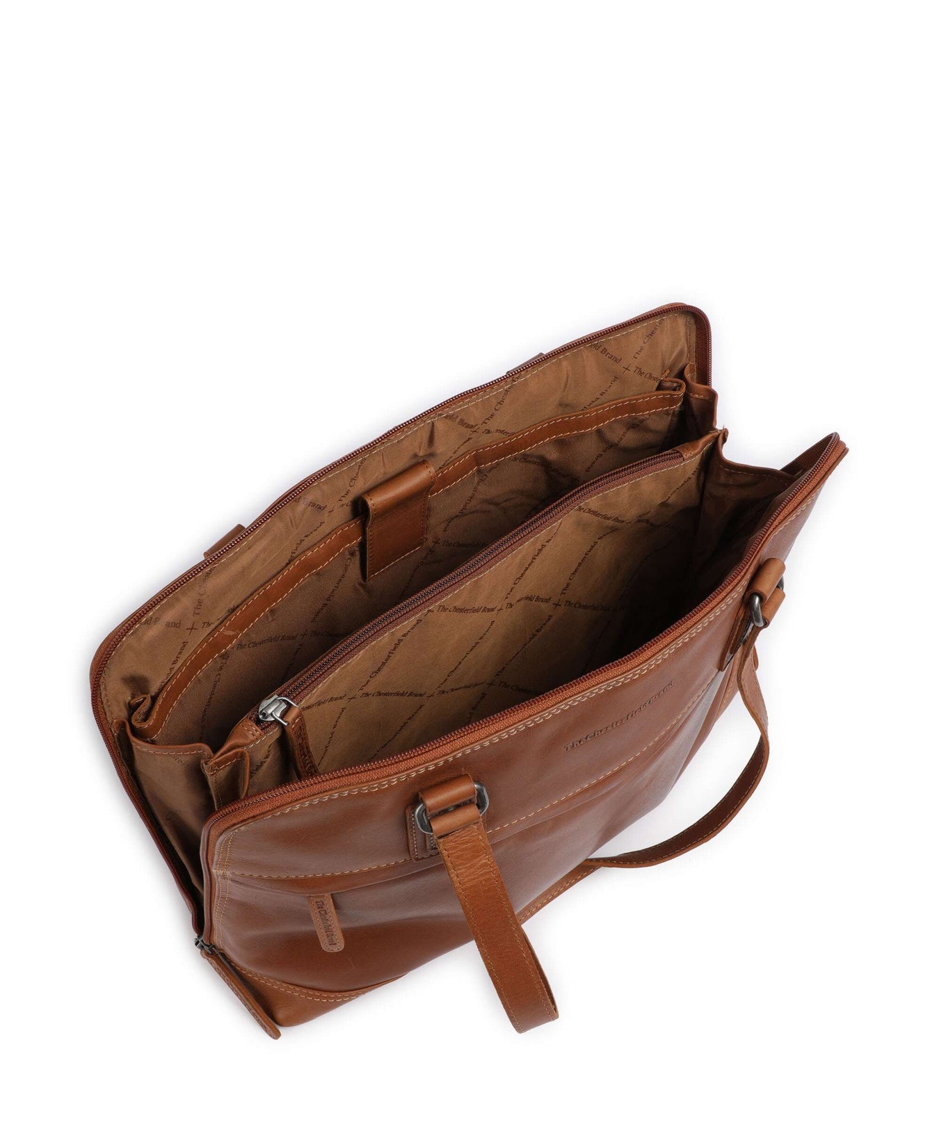 The Chesterfield Brand Cow Wax Pull Up Branson Shoulder bag cognac