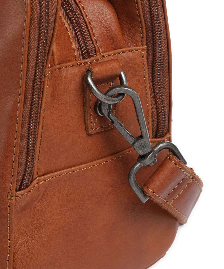 The Chesterfield Brand Cow Wax Pull Up Ezra Handbag cognac