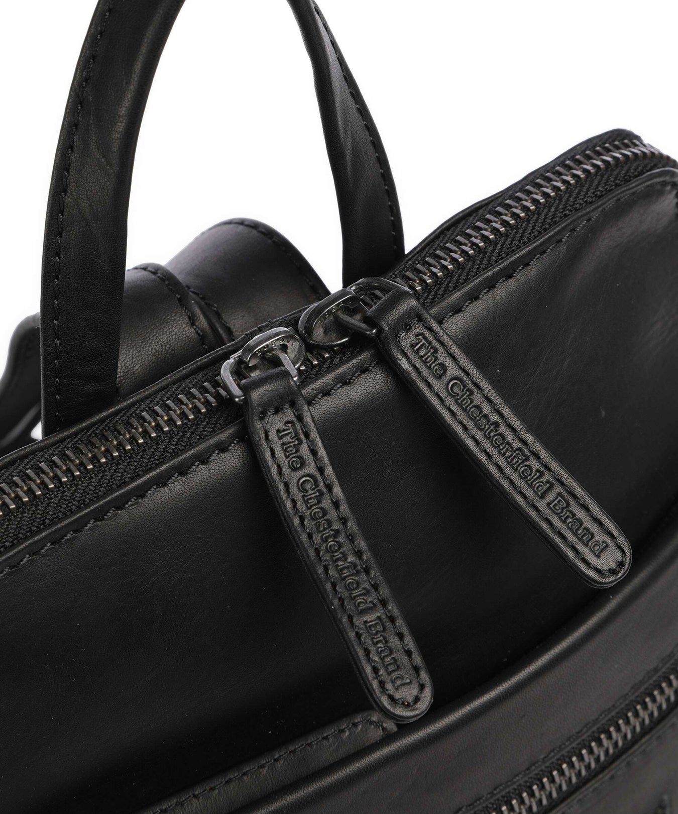 The Chesterfield Brand Cow Wax Pull Up Linford Backpack black