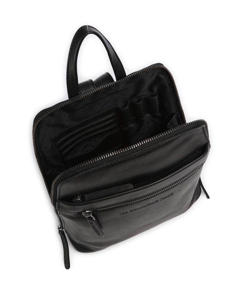 The Chesterfield Brand Cow Wax Pull Up Linford Backpack black