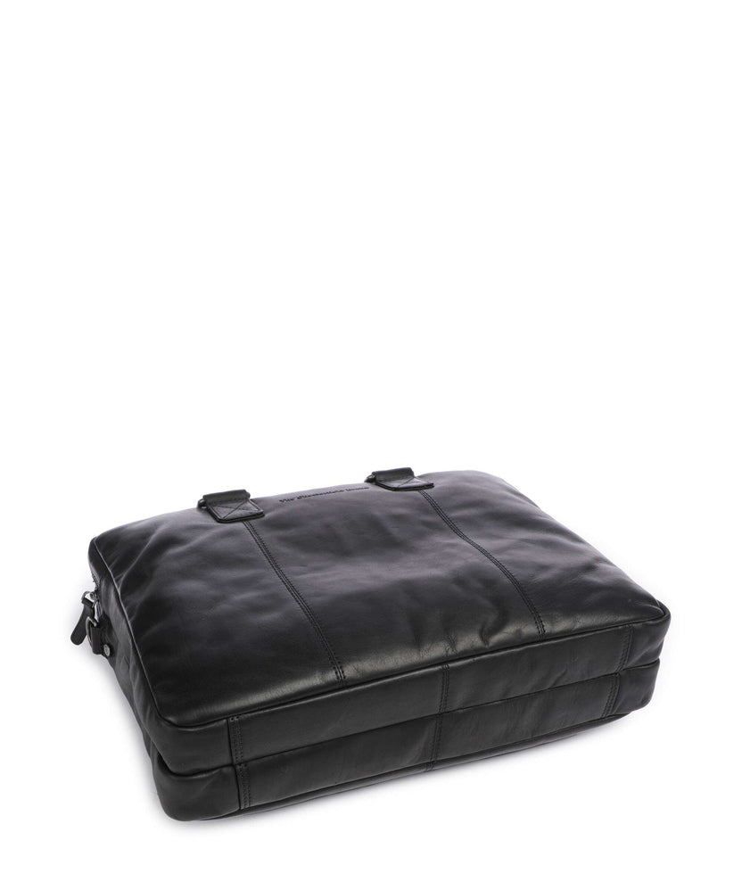 The Chesterfield Brand Cow Wax Pull Up Fabian Briefcase black