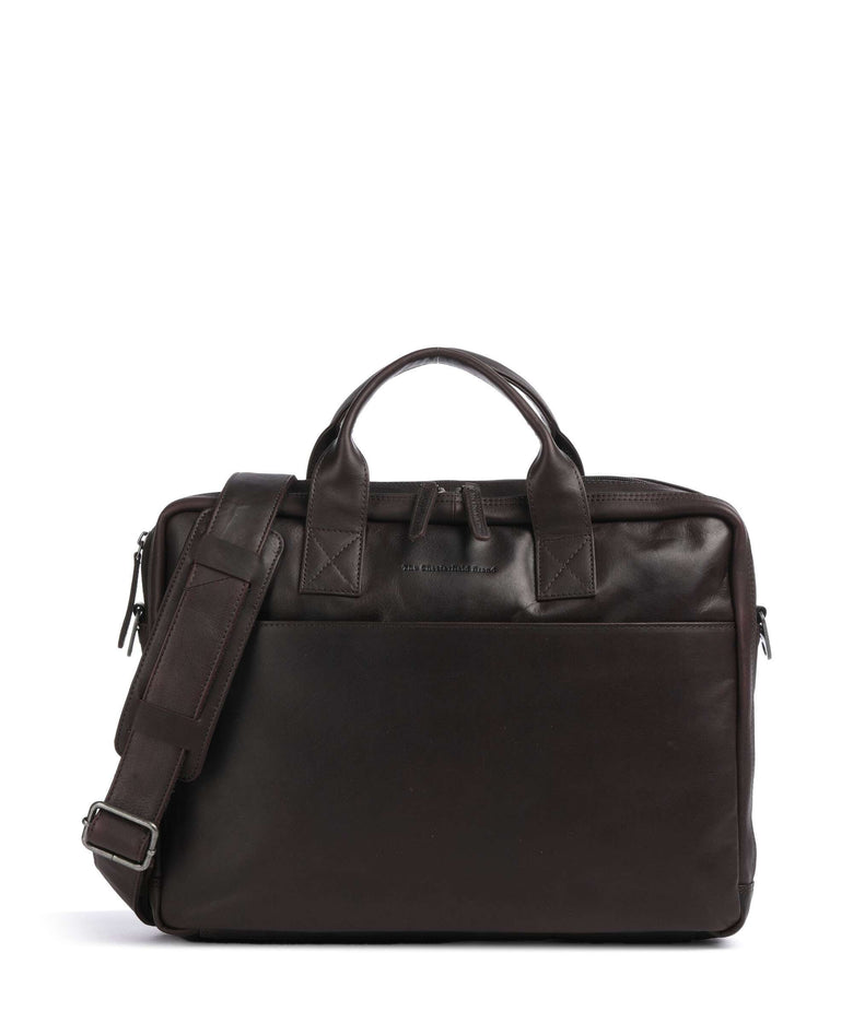 The Chesterfield Brand Cow Wax Pull Up Frazer Briefcase brown