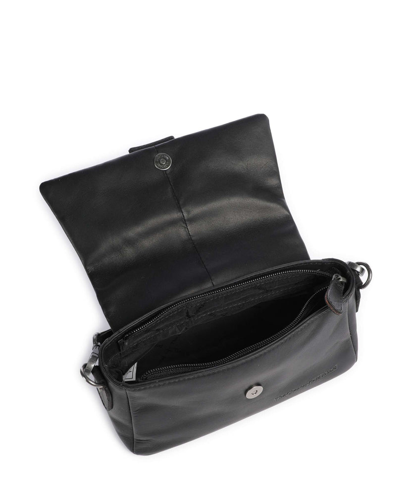 The Chesterfield Brand Wax Pull Up Cow Clifden Shoulder bag black