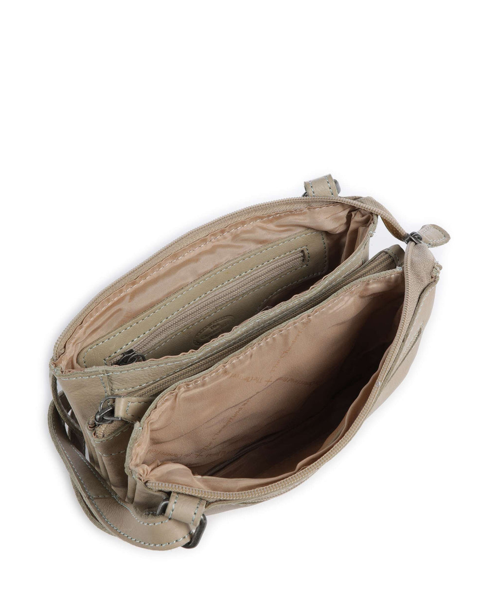 The Chesterfield Brand Washed Waxed Cow Osaka Crossbody bag ocean blue