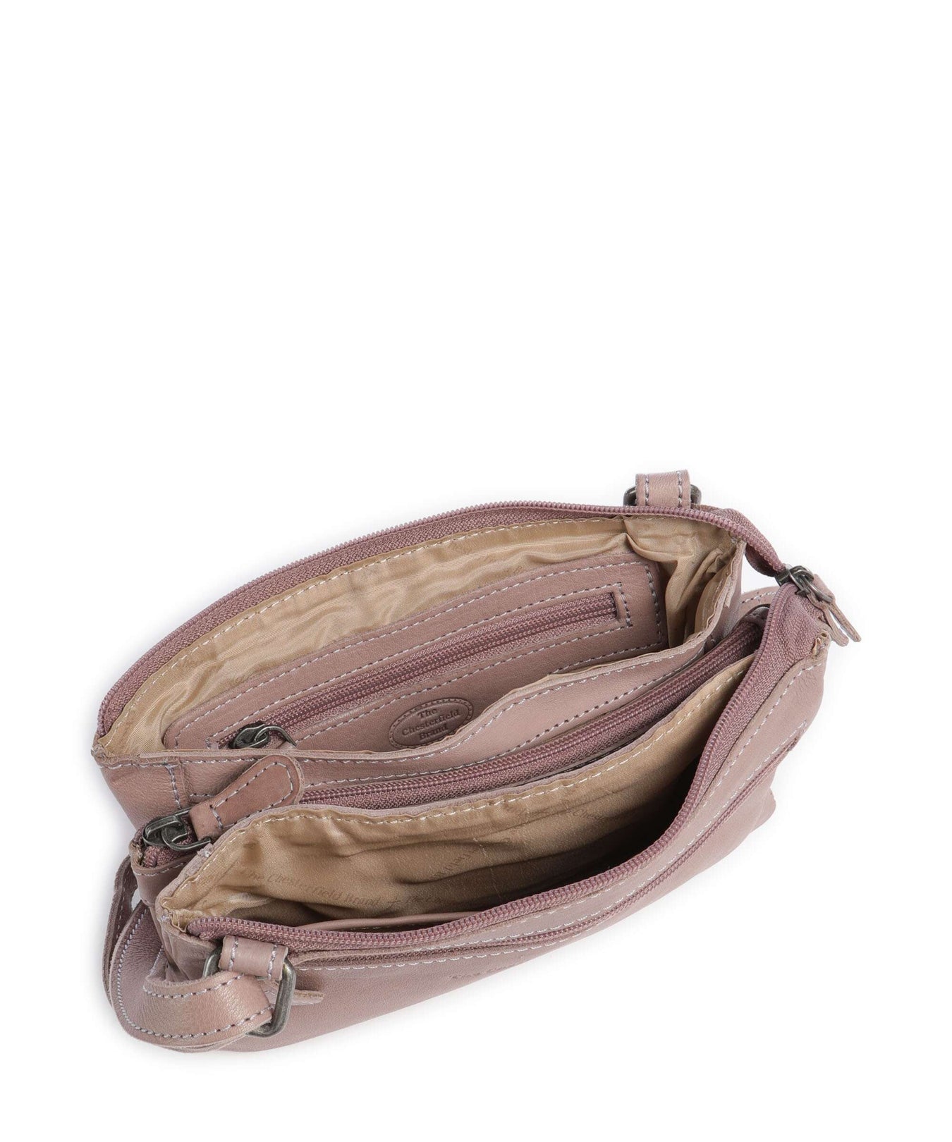 The Chesterfield Brand Washed Waxed Cow Osaka Crossbody bag lavender lila