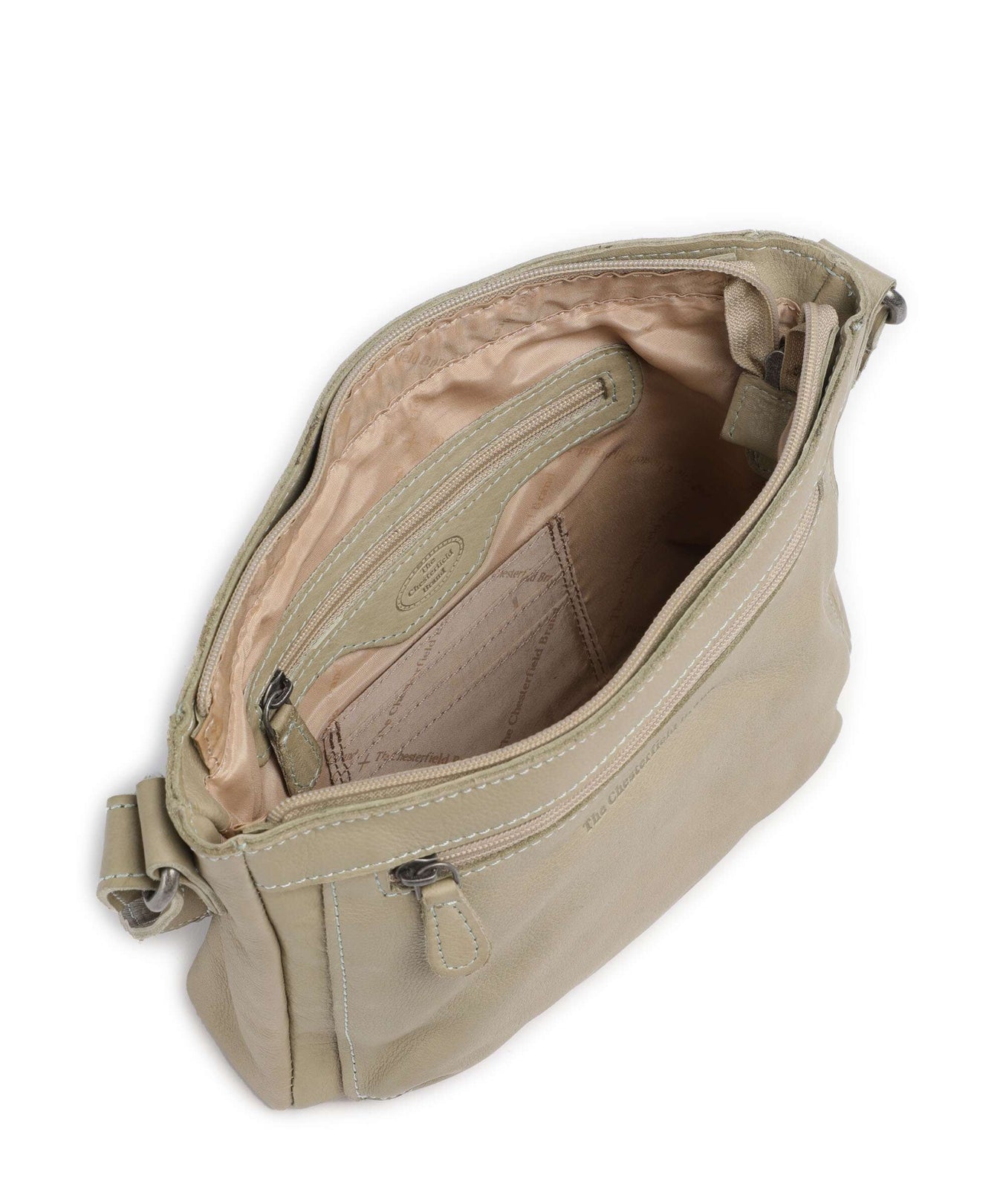 The Chesterfield Brand Washed Waxed Cow Aston Crossbody bag ocean blue