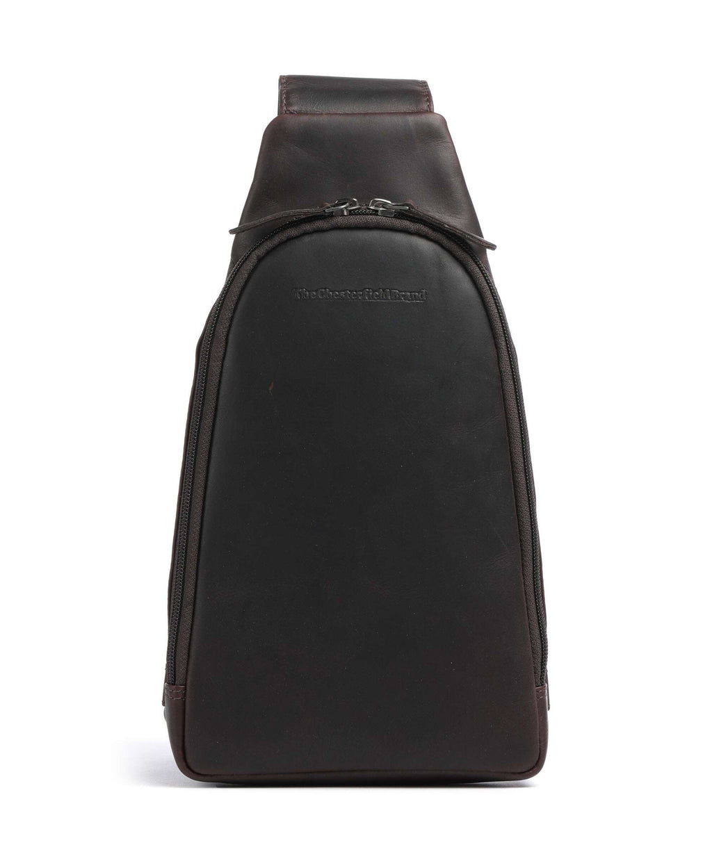 The Chesterfield Brand Wax Pull Up Cow Bowey Sling bag brown