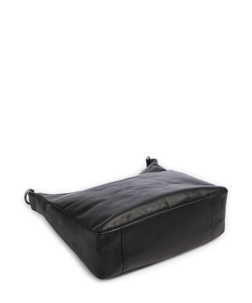 The Chesterfield Brand Wax Pull Up Cow Olvia Hobo bag black