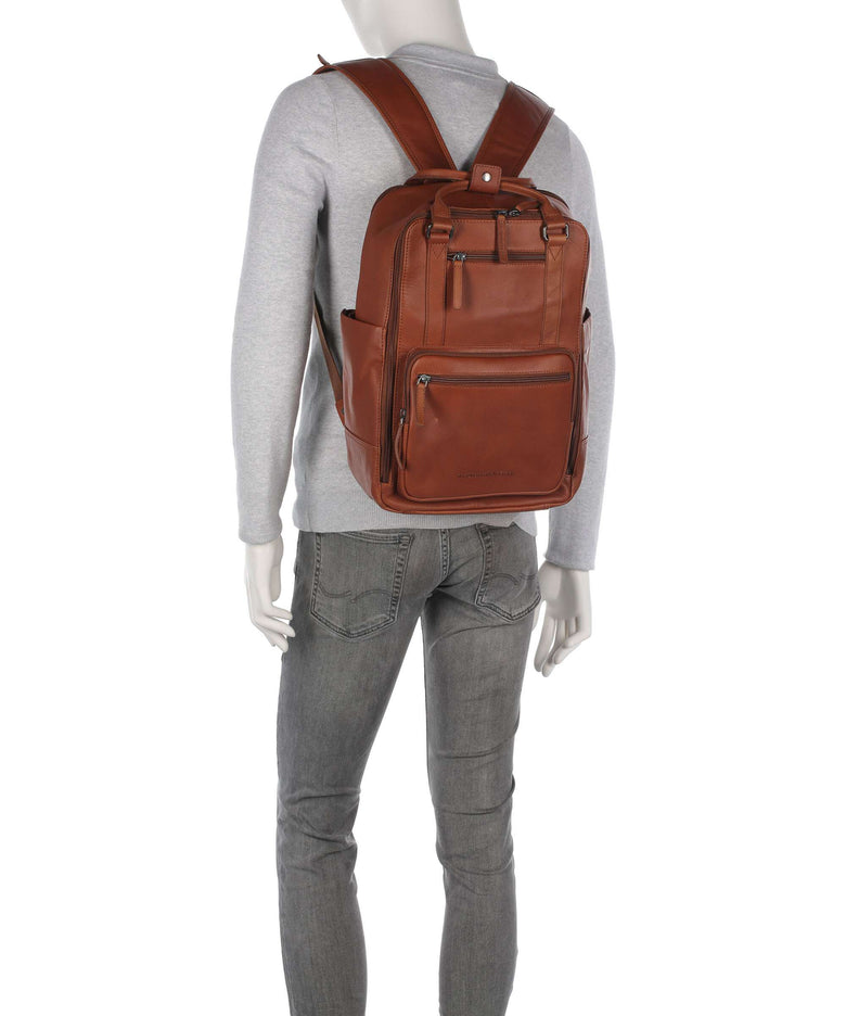 The Chesterfield Brand Wax Pull Up Cow Calden Backpack cognac