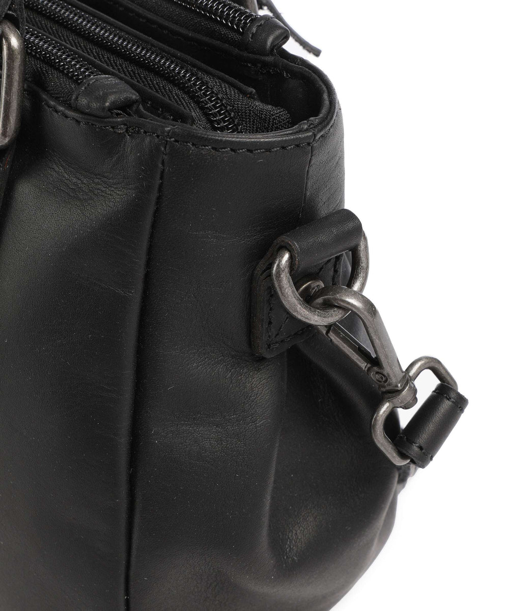 The Chesterfield Brand Wax Pull Up Cow Fenja Handbag black