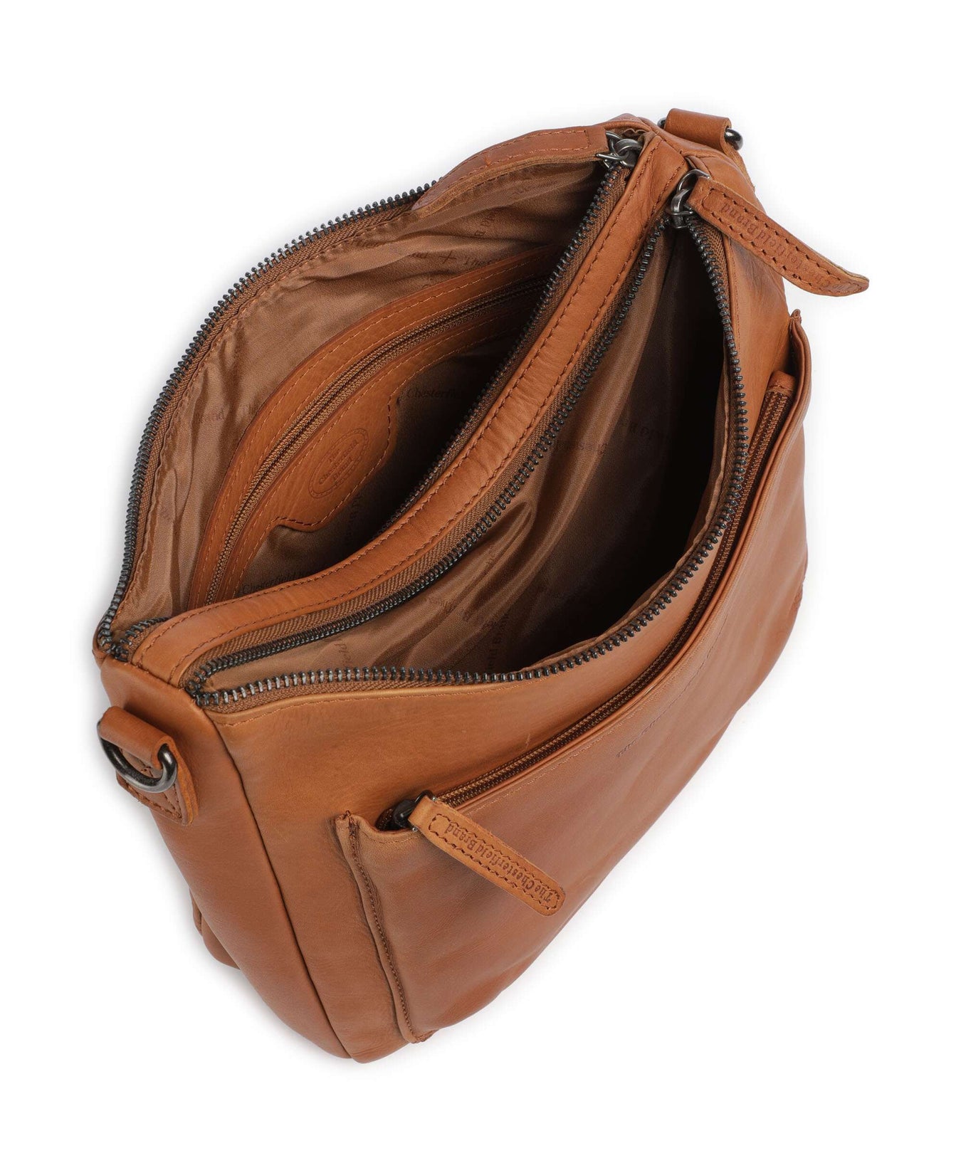 The Chesterfield Brand Wax Pull Up Cow Tivra Shoulder bag cognac