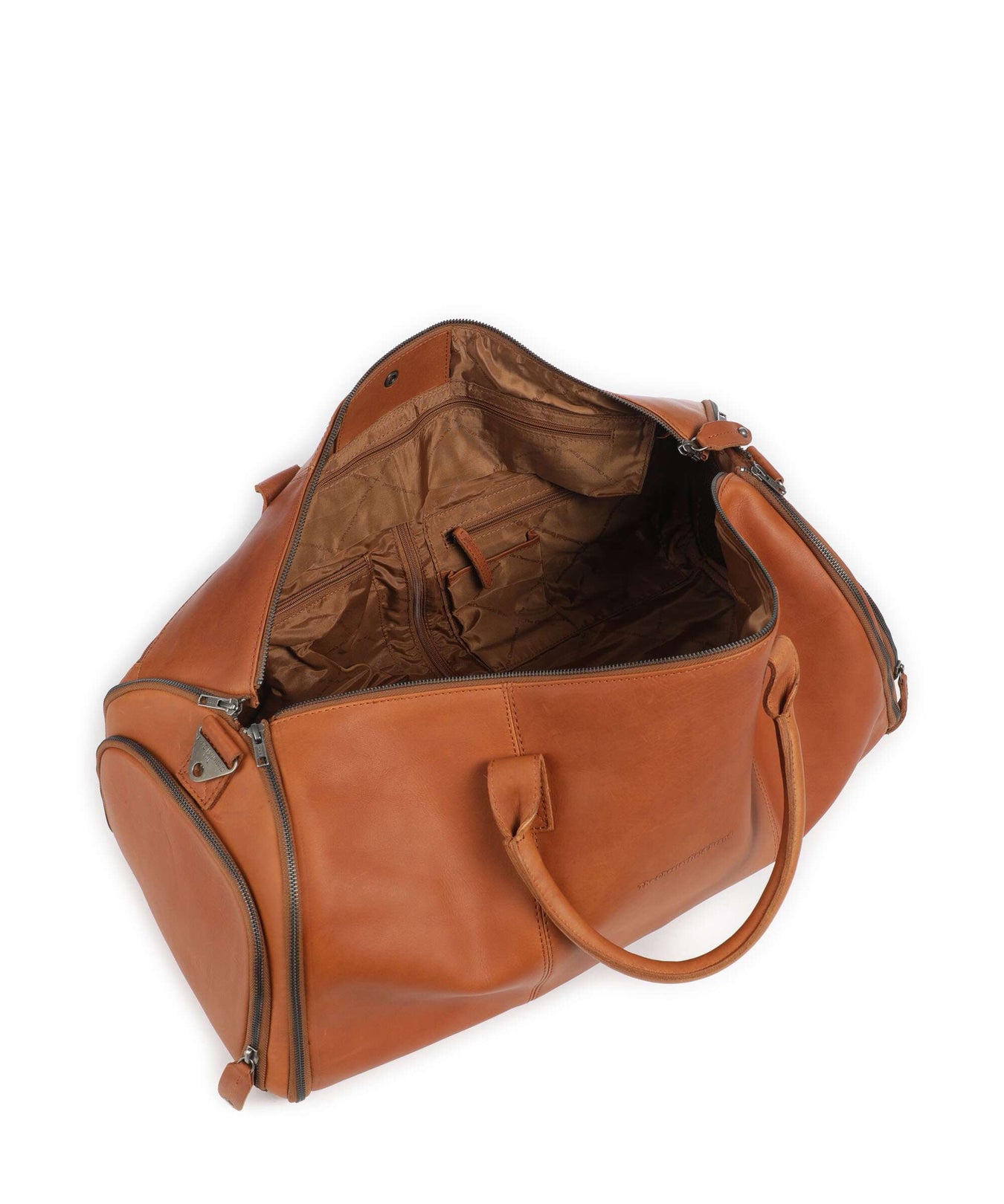 The Chesterfield Brand Wax Pull Up Cow Finlay Weekend bag cognac