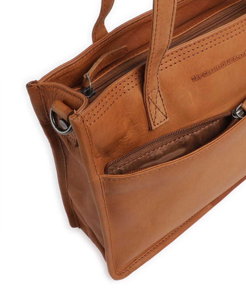 The Chesterfield Brand Wax Pull Up Cow Estella Tote bag cognac
