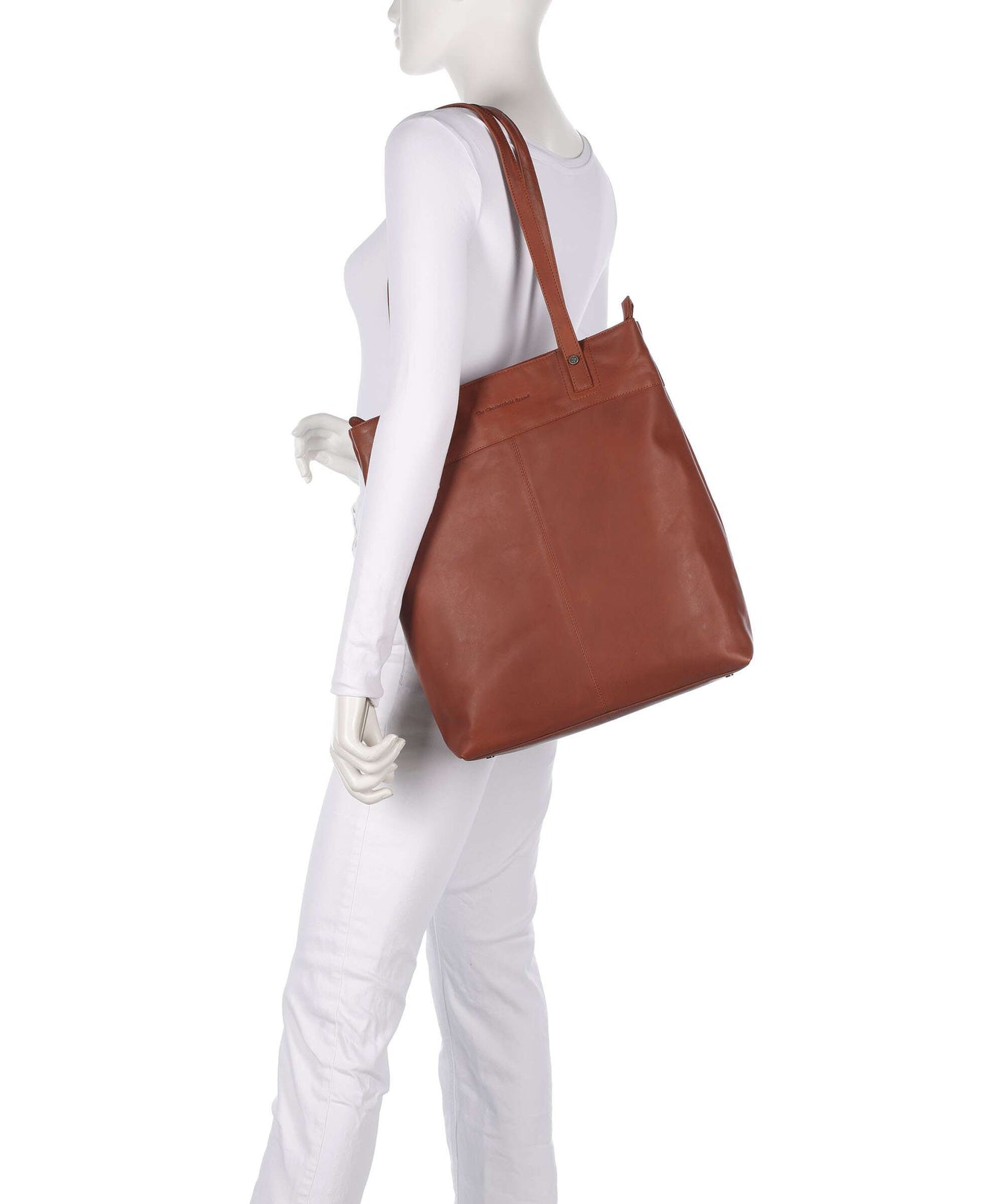 The Chesterfield Brand Wax Pull Up Cow Solvia Tote bag cognac