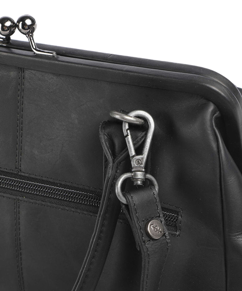 The Chesterfield Brand Wax Pull Up Cow Dorin Handbag black