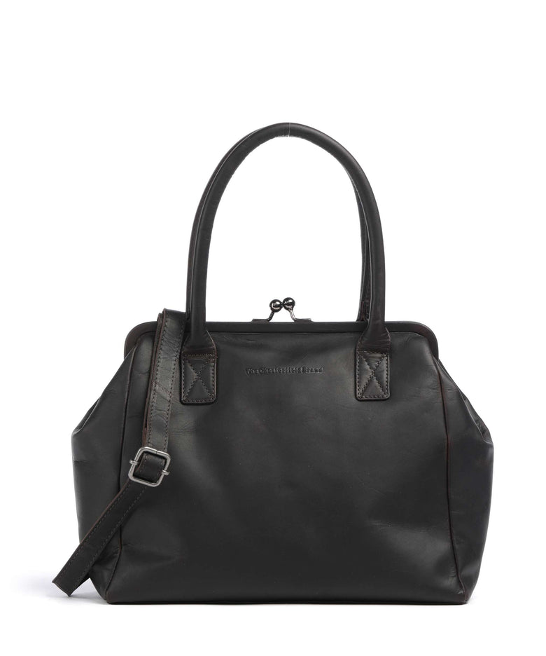 The Chesterfield Brand Wax Pull Up Cow Dorin Handbag brown