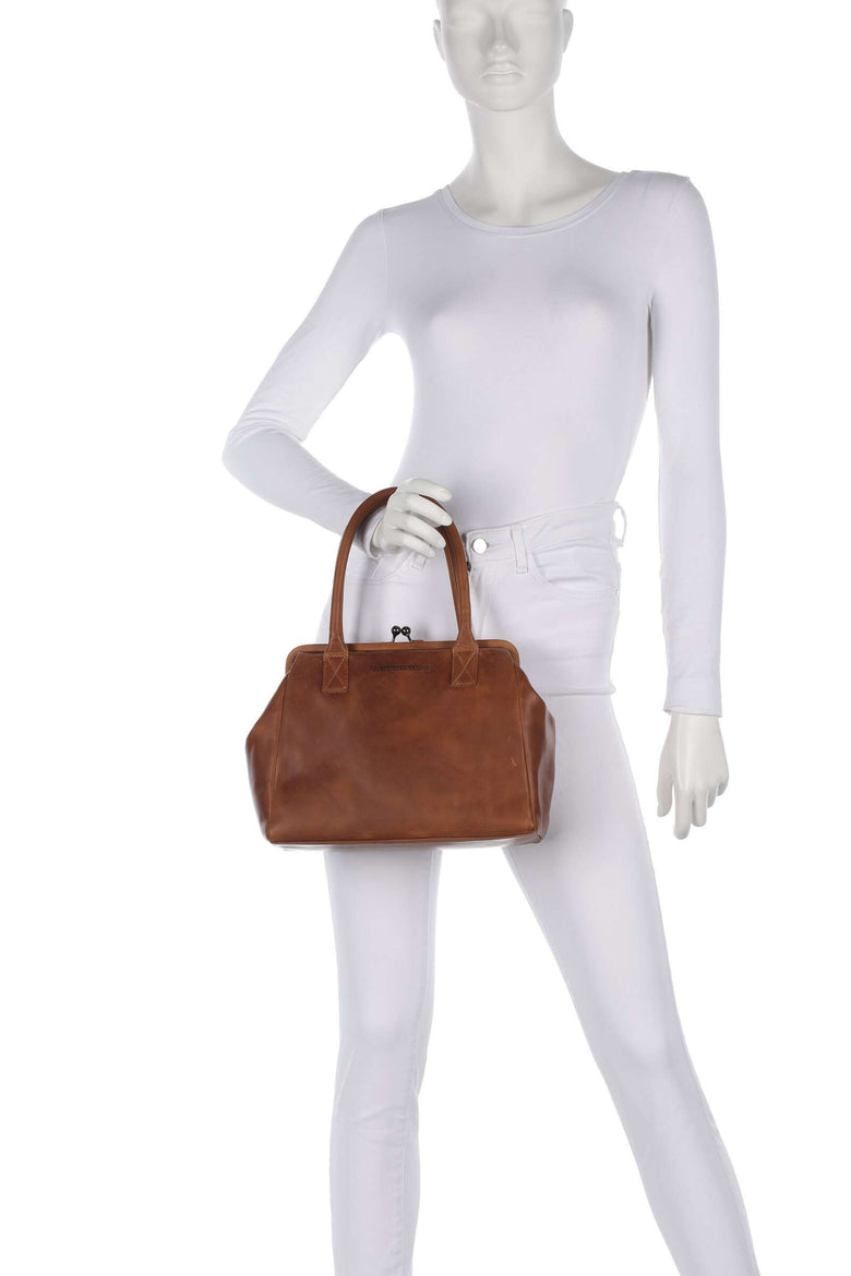 The Chesterfield Brand Wax Pull Up Cow Dorin Handbag cognac