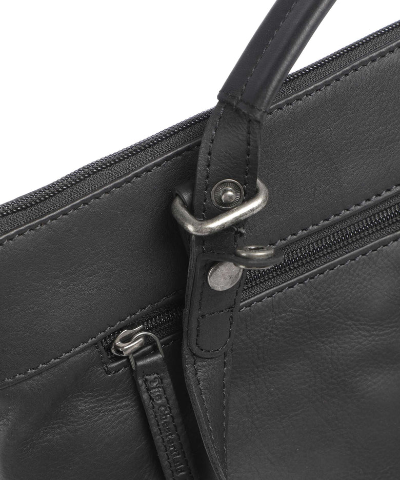 The Chesterfield Brand Wax Pull Up Cow Caldero Backpack black