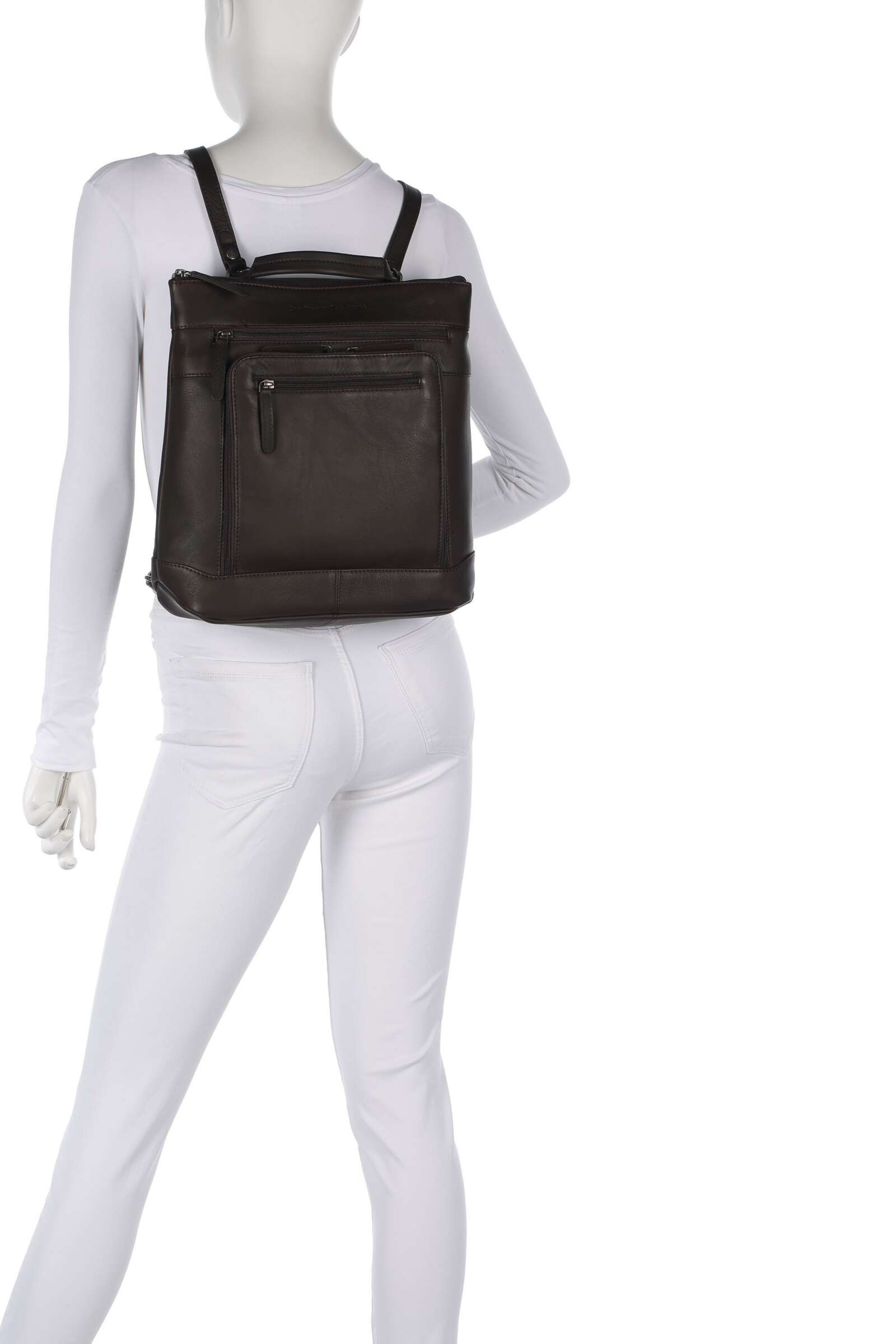 The Chesterfield Brand Wax Pull Up Cow Caldero Backpack brown