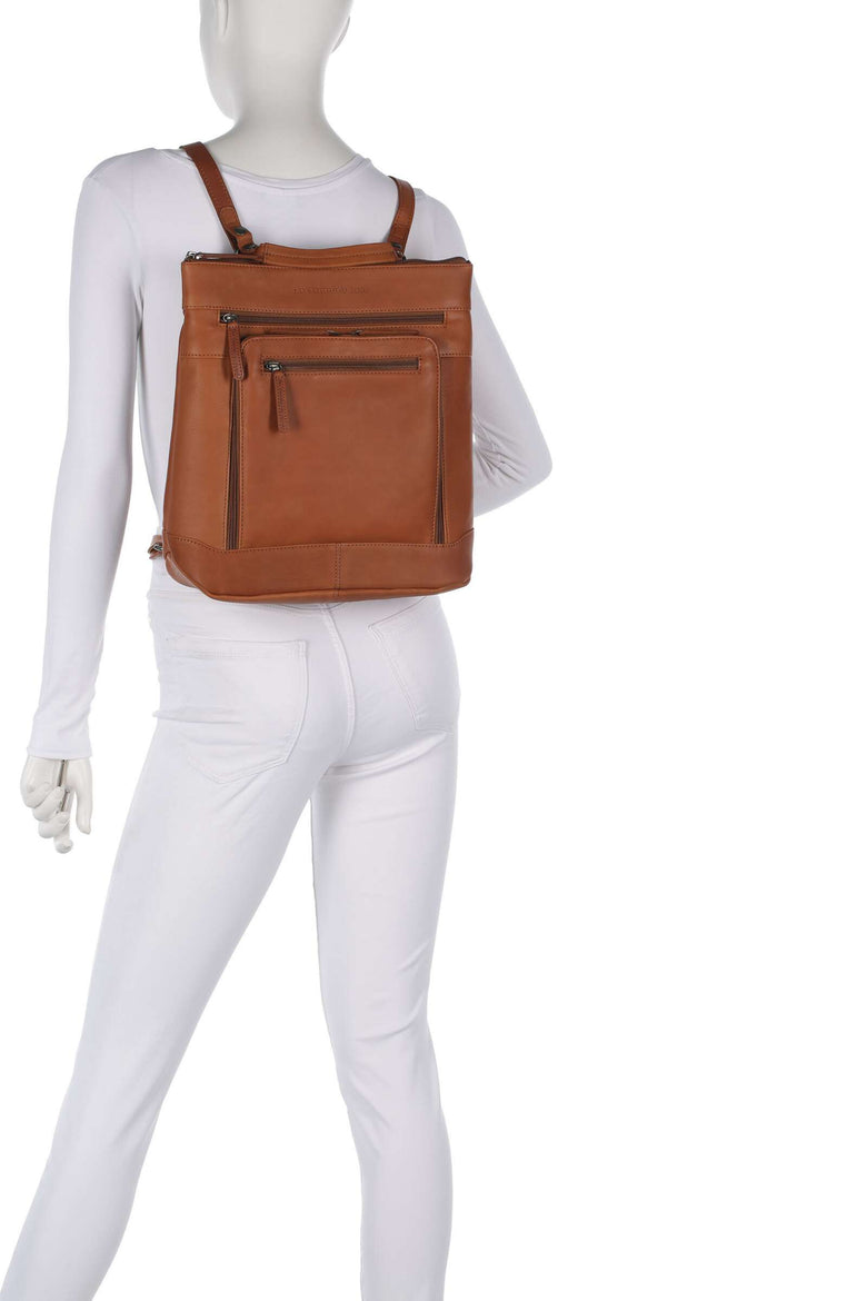 The Chesterfield Brand Wax Pull Up Cow Caldero Backpack bag cognac