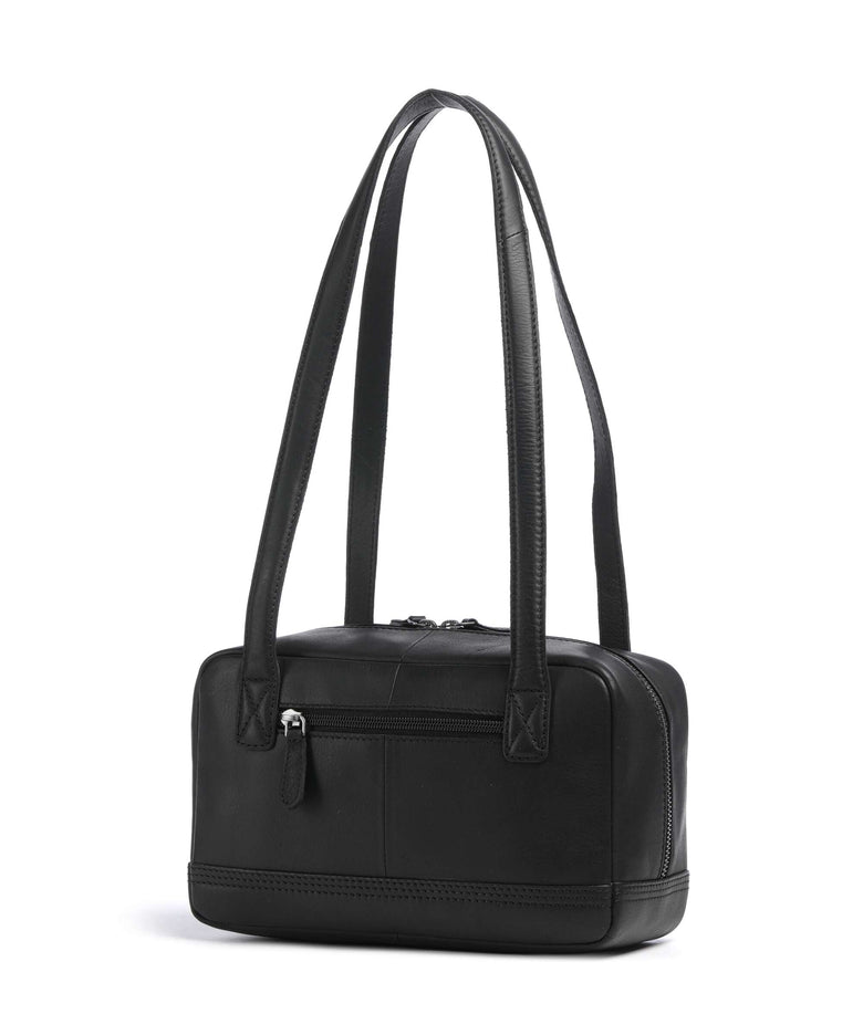 The Chesterfield Brand Wax Pull Up Cow Fenno Shoulder bag black