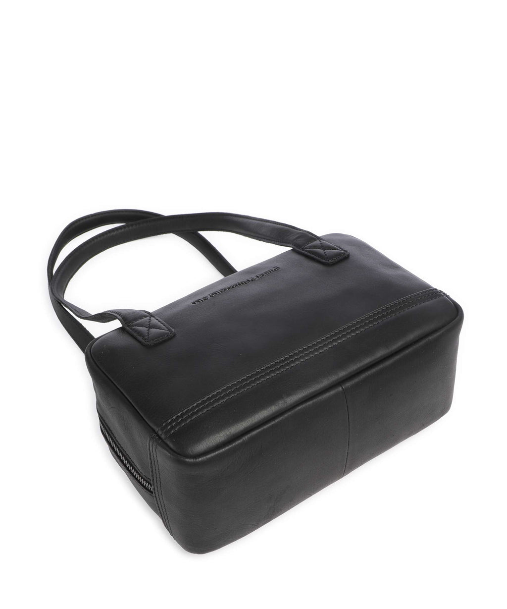 The Chesterfield Brand Wax Pull Up Cow Fenno Shoulder bag black
