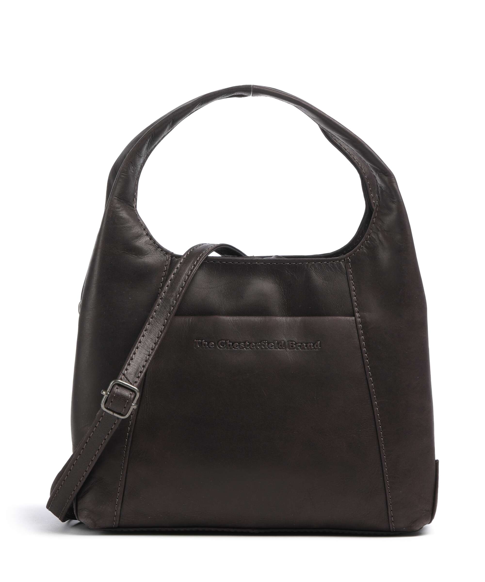 The Chesterfield Brand Wax Pull Up Cow Lunera Handbag brown