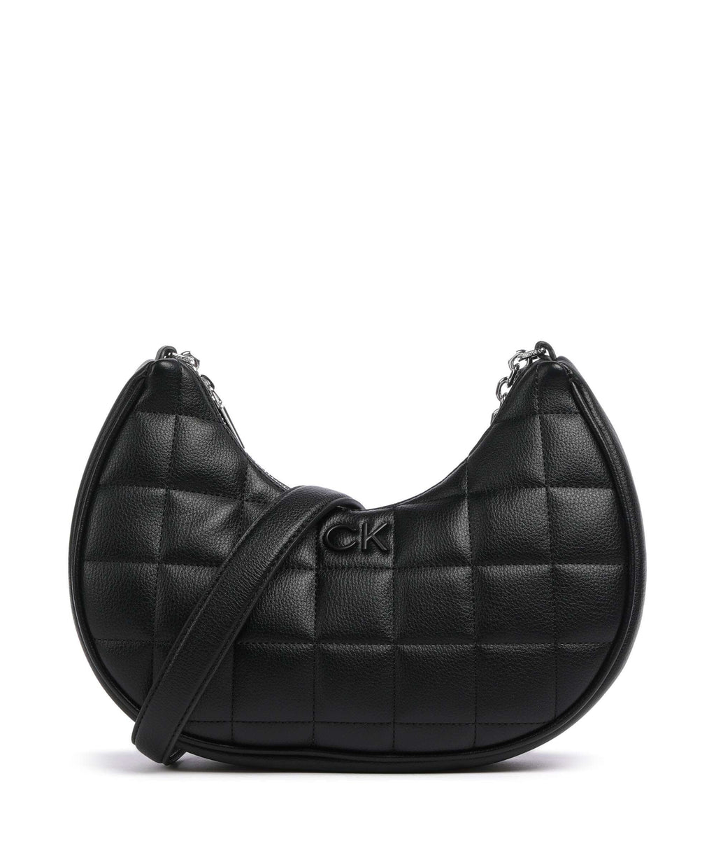 Calvin Klein CK Square Quilt Hobo bag ck black